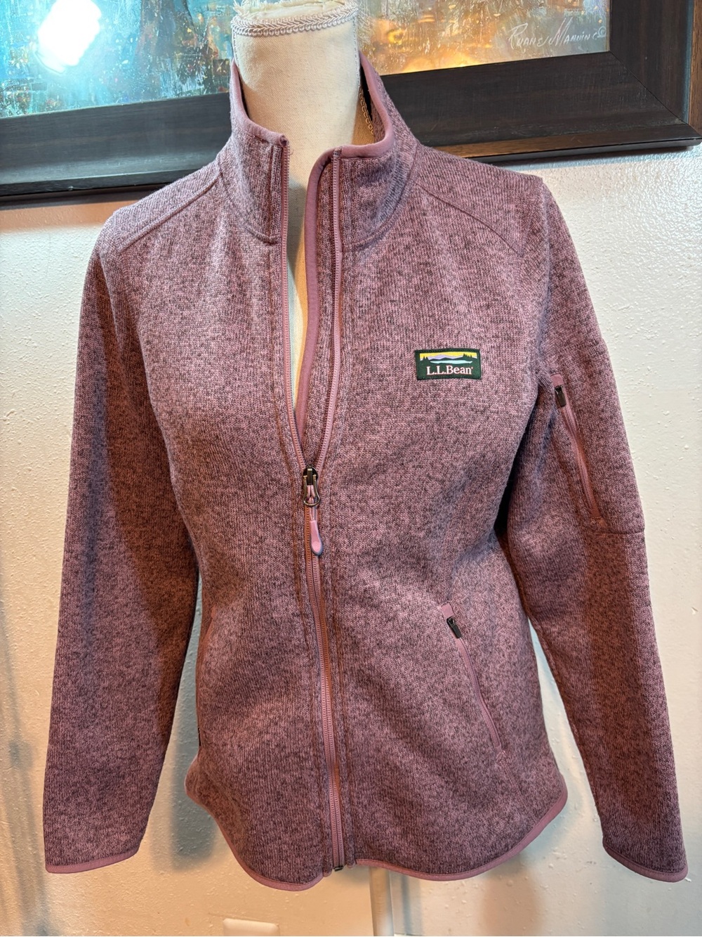 L.L. Bean Women's Dusty Mauve Full-Zip Utility Jacket